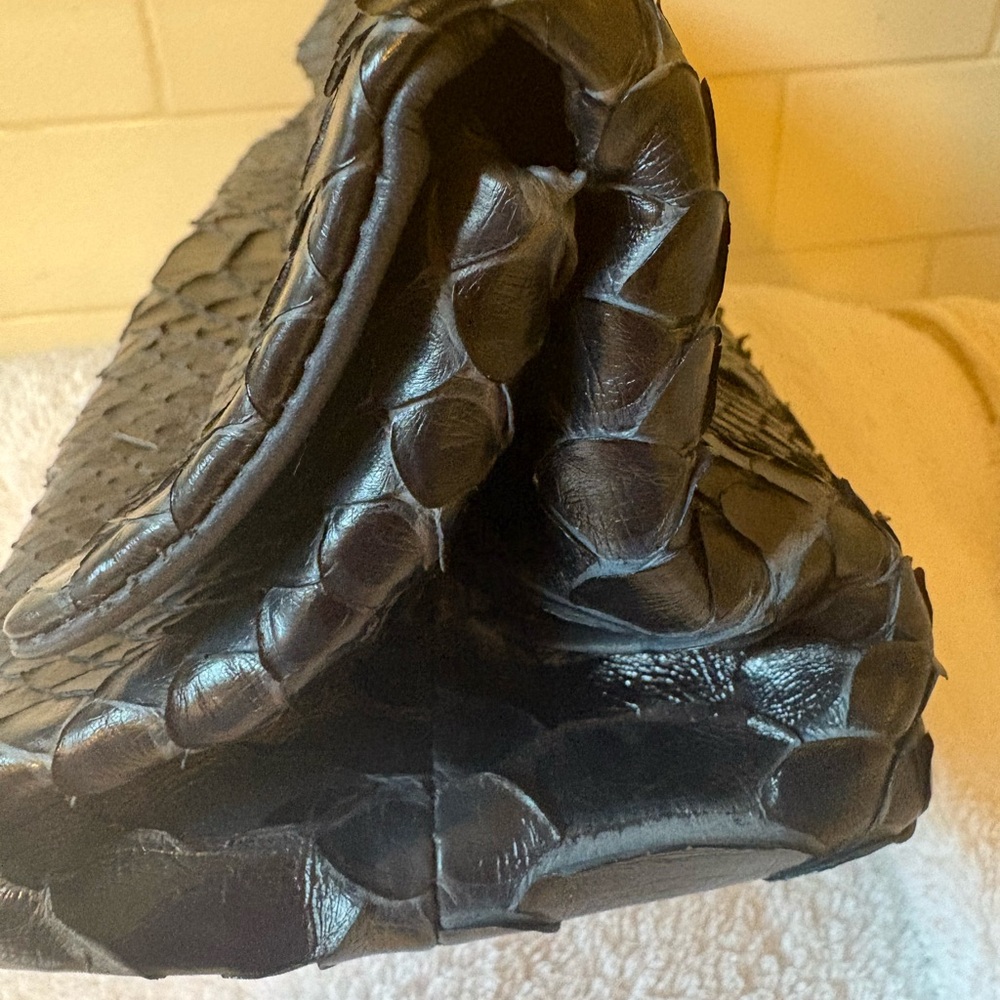 Navy Python Clutch - image 8